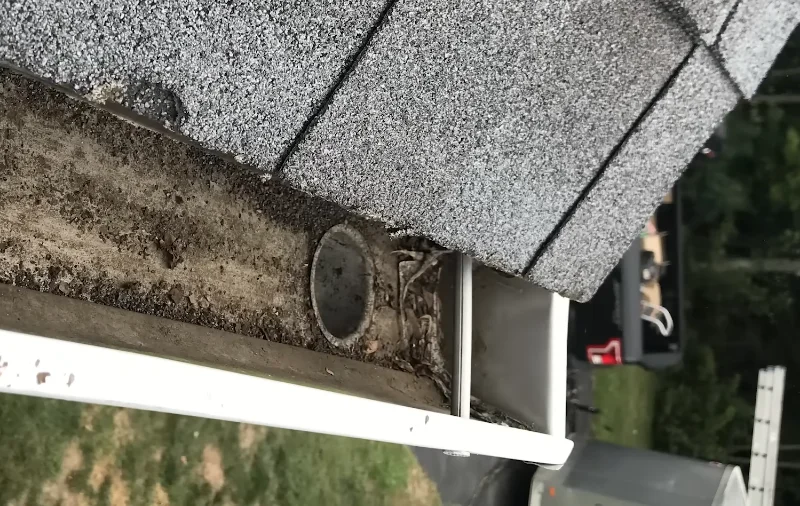 Clean, cleared gutter after gutter cleaning in Anderson, SC
